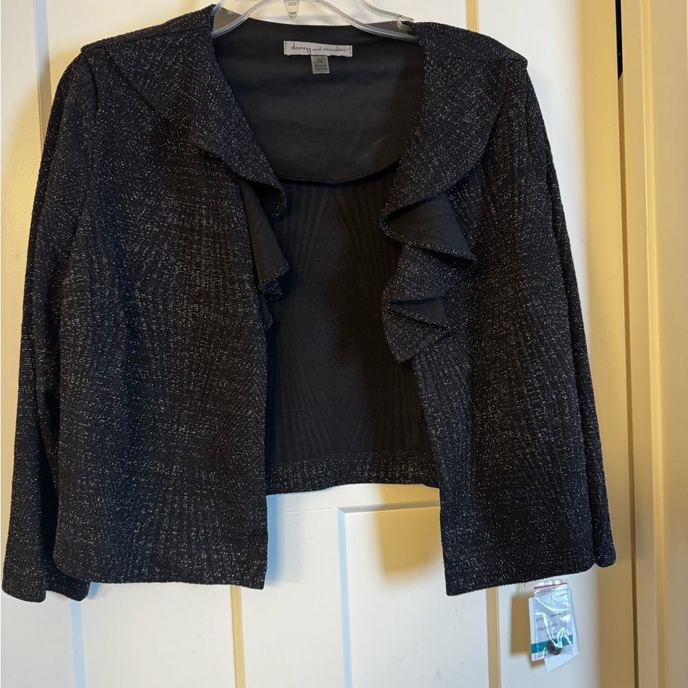 Jessica Howard Sparkling Black Long Sleeve Dress - Picture 4 of 6